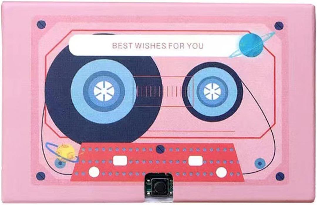 Voice Recording Cassette Tape Gift 30/60/300 Seconds Message Recorder Customizable Sound Greeting Card for Couple
