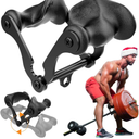 V Bar T-Bar Row Landmine Handle Attachment for Barbell Bars, Solid Mine Double D Row Handle Grips with Non-Slip Rubber Grips, T-Row Attachment for Olympic Strength Training Bars