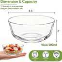 11 Pieces Small Glass Bowl Set, 10 oz Clear Prep Dessert Bowls for Kitchen, Stackable Snack Serving Side Dishes for Ice Cream, Dipping, Sauce, Nuts
