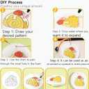 2Pack ZRW Magic Puffy Paint,Magic Foam Texture Painting,3D Drawing Mag-ic Canvas Sponge,DIY Bubble Drawing Pens Art Supplies (Round)