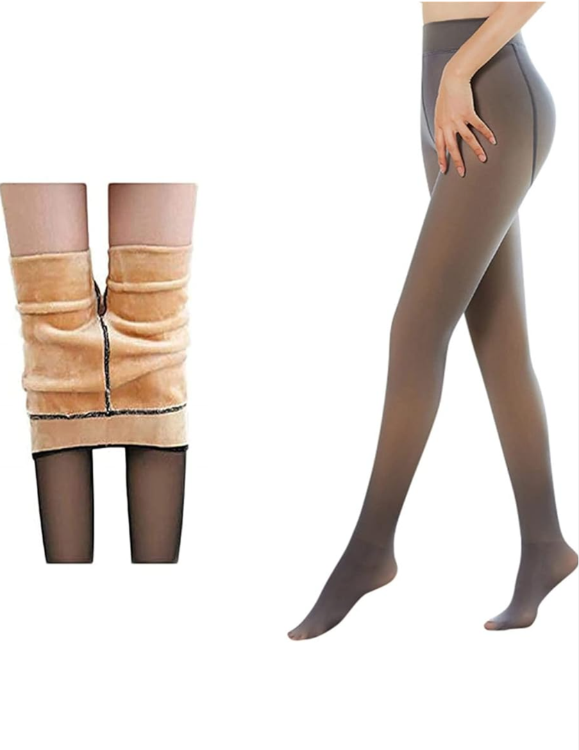 Warm Translucent Fleece Lined Tights for Women
M/L