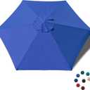 EliteShade USA 7.5FT Replacement Covers 6 Ribs Market Patio Umbrella Canopy Cover (CANOPY ONLY) (Royal Blue)