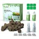 LETPOT 77 Pcs Seed Pod Kits, Square Grow Anything Kit for Hydroponics, with 2 A&B Nutrient Plant Foods and 30 Sponges, 5 Domes, 10 Baskets, 30 Stickers, Compatible Mini and Other Brand