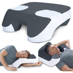 Side Sleeper Pillow with Arm Holes, 2 in 1 Shoulder Relief System