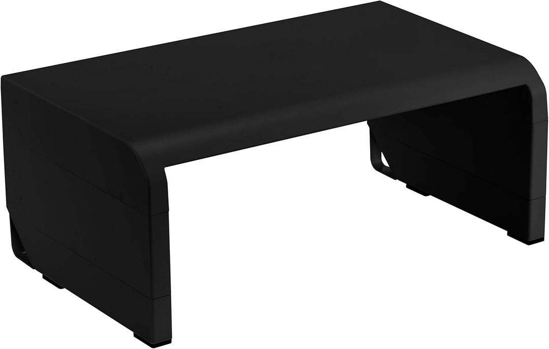 Bostitch Office Konnect Adjustable Monitor Stand Riser, 4 Height Adjustments, Built-in Cable Management, Rubber Feet - Black