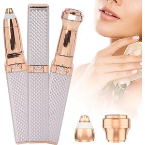 Hair Removal for Women, 2 In1 Eyebrow Epilator Eyebrow Trimmer Body Hair Groomers Electric Hair Remover for Eye Brows Hair Removal Lip Hair Shaver Hair Removal Device