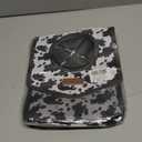 Car Trash Can with Lid, Cute Leakproof Car Trash Garbage Bag Hanging Vehicle Trash Bin Small Portable Automotive Garbage Cans Organizer for Back/Front Seat/Console(Trapezoid,Cow Print) (2 Gallons)