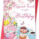 13 x Best Friend Birthday Card for Women, Funny Birthday Cards for Friend Sister Bestie, Cute Bday Gifts for Mom
