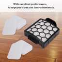 1 HEPA Filter & 2 Set of Foam Filters for Shark Navigator NV150 NV251 NV255 & Zero-M ZU62 ZU62C ZU60 Upright Shark Vacuum Filter Replacement Part 1238FT60 1239FT60