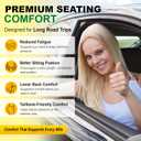 kingphenix 5-Piece Memory Foam Car Seat Cushion Set with Full Back Support Pillow, Comfort for Long Drives & Road Trips, Universal Automotive Comfort for Most Car, Van, Truck, SUV, Dark Grey