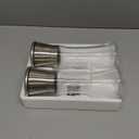 Home EC Premium Stainless Steel Sea Salt and Pepper Grinder Set of 2 - Adjustable Ceramic - Tall Glass Salt and Pepper Shakers - Kitchen Spice Mill W/Funnel & EBook