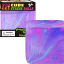 Fidget Toys Squishy Stress Cube, Stress Balls for Kids Adults Squishies Stress Relief, Ice Squishy Cube Sugar Balls, Sensory Toys for Kids with Autism, Fidgets for Classroom Prize Toys (Purple)