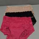 Women's High Waisted Underwear Ladies Lace Sexy Panties Breathable Soft Stretch 3 Pack Full Coverage, XL