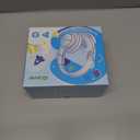 iClever BTH12 Kids Bluetooth Headphones,Colorful LED Lights Kids Headphones Wireless,74/85dBA Safe Volume,85H Playtime,Fast Charging,Bluetooth 5.2,Over Ear,Builtin Mic for iPad/Tablet/Airplane,Blue