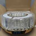 11.8" Gold Modern Crystal Chandeliers for Dining Room LED Dimmable Light Fixtures Flush Mount Light Living Room Bedrooms