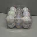 2 x White Iridescent Christmas Ball Ornaments, 9pcs 3 Iridescent White and Transparent Shinny Hanging Ornaments for Christmas Tree Decoration Xmas Home Decor Christmas Party Holiday Decorations