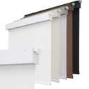 Joydeco No Drill Blackout Shades, Free-Stop Cordless Roller Shades, UV Protection, Thermal Insulated Blinds for Indoor Windows, Easy Install Window Blinds for Home and Office (White, 35" W X 75" H)