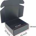 Black Cardboard Shipping Box 10 x 10 x 3.95 Inch Corrugated Packaging Storage Boxes 10 Pack (Inside Size: 9.3 x 9.8 x 3.8")