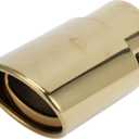 Slant Exhaust Tip, 1.3" - 2.4" Inlet 3.4" Outlet 5.8" Length Tailpipe Universal for Car Bolt on Stainless Steel Gold Tone