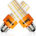 40W LED Corn Light Bulb, 320W Equivalent 5000LM, 3000K Warm White, Waterproof & 90% Energy Saving, E26/e27 Base Corn Cob Light for Home, Garage, Fan (2-Pack)
