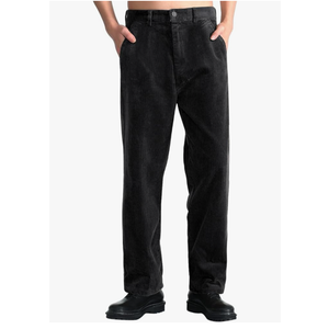 IDEALSANXUN Mens Corduroy Pants Flat Front Straight Leg Casual Pants, Size: 32W x 30L