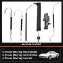 Power Steering Valve Cylinder Ram Hose Kit NO CORES for Chevy Corvette 1963-1979, Replace # 1502007, 1505001, 1509003