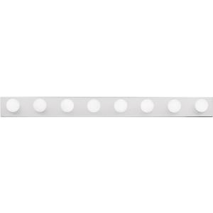 Kichler 8-Light Linear Bathroom Vanity Light Fixture, 48" Chrome Bath Bar for Mirror Lighting with 60W Medium Base Bulbs, Modern Transitional Style (48" W x 4.25" H x 2" D), 626CH