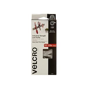 VELCRO Brand 91060WN Brand Industrial Fasteners Low Profile Thin Design | Professional Grade Heavy Duty Strength Holds up to 10 lbs on Smooth Surfaces | Indoor Outdoor Use, 3ft x 1in, Tape 3Pcs