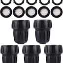 1/2 inch Irrigation Tubing Fittings For (1/2" ID x0.6-0.63" OD) 16mm Drip Tubing Barbed Locked Connectors-5 US Standard 3/4" to 1/2" Faucet Adapters,5 Filter Washers,5 Rubber Washers