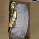 YOUBET 125PCS Scalloped Plastic Plates - Ivory Scalloped Disposable Plates - Gold Plastic Dinnerware Set Include 50 Plates, 75 Gold Silverware for Party & Wedding