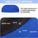 Large Round Tabletop Game Playmat,Rubber Table Mat Suitable for Playing Poker,Card,and Roleplaying Games.(80cmBlue), 80*80*0.2cm