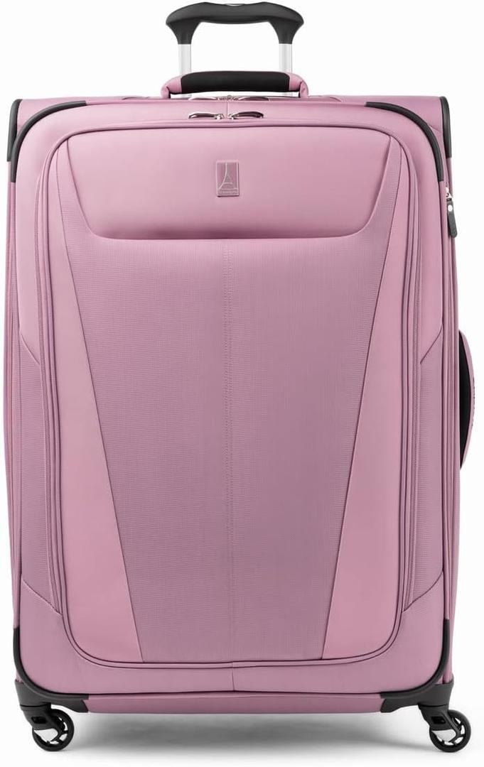 Travelpro Maxlite 5 Softside Expandable Luggage with 4 Spinner Wheels, Lightweight Suitcase, Men and Women, Orchid Pink Purple, Checked-Large 29-Inch