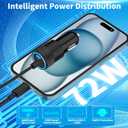 [Apple MFi Certified] iPhone 17 Charger Fast Car Charging, BAOYUANDA 72W PD Power Rapid Car Charger Built-in 6FT Coiled Type-C Cable Quick Car Charge for iPhone 17/Air/16/15 Pro Max,iPad Pro/Air/Mini