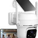 Vicohome 2K Solar Wireless WiFi Security Cameras Outdoor, 355 PTZ, Solar & Battery Powered, PIR Motion Detection, 3MP Full-Color Night Vision, IP65 Waterproof, Cloud/SD Card Storage(Without SD Card)