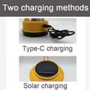 Camping Light with Stand - Rechargeable Kids Camping Lantern, LED Decorative Lights, Solar and USB-C Charging, 3 Lighting Modes, 1200mAh Battery, for Home Decor, Outdoor Camping, and Festival Parties