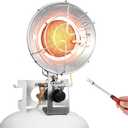 GasBRUH Single Tank Top Propane Radiant Heater With Windproof Lighter,18,000 BTU Propane Portable Heater with 3 Heating Modes, Tip-over Switch and Shut-off Valve for RV,Backyard, Patio,Camping