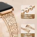 Wearlizer Compatible with Apple Watch Bands for Women 41/40/38/44/45/46/49/42mm, Jewelry Dressy Stainless Steel Metal Scrollwork Chain Bracelet for iWatch Band Series 11 10 9 8 7 6 5 4 SE/Ultra 3