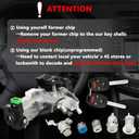 RAMATA Ignition Switch Lock Cylinder with Key (with Unprogrammed Chip) Compatible with 2003 2004 2005 2006 2007 Honda Accord (Ignition Chip: 48,Frequency: 315mHz)