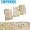 Real Natural Travertine Tray Genuine Marble Stone Tray for Coffee Table/Bathroom/Vanity (Beige Travertine, 12" x 8")