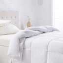 Amazon Basics White Down Alternative Comforter and Duvet Insert with Corner Tabs, Machine Washable, Twin, Warm