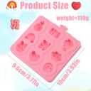 2 x 1 Pcs Mini Rainbow Bouquet Cake Decoration Silicone Mold, Cloud Lollipop Chocolate Fondant Mold, For Birthday Theme Party Dessert Decoration Candy Biscuit Chewing Gum Making Resin Pendant Clay