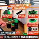 Furniture Jack Lifter Tool Heavy Furniture Lifter with Wheels and Tool for Moving Appliances, Load Capacity Up to 660 Lbs Glides Smoothly on Wood, Tile, Laminate, and Other Hard Floor Surfaces