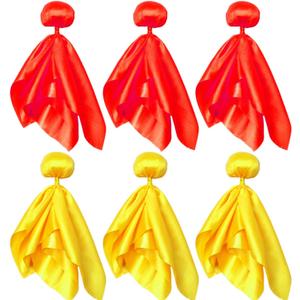 6 Pcs Penalty Flag Football Flags, Challenge Flag, for Referee, Lacrosse, Sports Fan for Football Games Party Accessory Referee Game Party(3 Red, 3 Yellow)