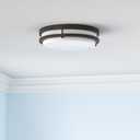 Good Earth Lighting Gel Jordan 14 in. LED Flush Mount LT Bronze, Dimmable, 1700 Lumen, 3000K, 50,000 Hour Rated Lamp Life