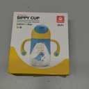 Hahaland Sippy Cup for 6+ Month Old - 2 in 1 Spout & Straw Sippy Cups for Toddlers 1-3 No Spill Transition Weighted Straw Toddler Cups - 1 Cup with 2 Nipples
