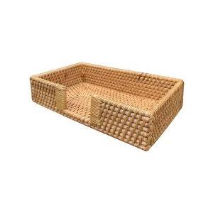 Sumnacon Napkin Holder,Wicker Napkin Holder Table,Rattan Napkin Basket,Square Napkin Tray,Flat Napkin Holders for Kitchen Dinning Table Desk Counter Restaurant Party Bar,Honey Brown