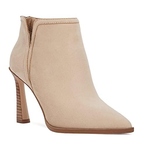 Juliet Holy Womens High Heel Booties Pointed Toe V Cut Back Zipper Short Dress Ankle Boots Size 8,5