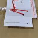 2-Ton Hydraulic Shop Crane Folding Engine Hoist with Lever, 4400Lbs Capacity w/6 Steel Casters - Heavy-Duty Portable Car Lift for Truck Engines, Boat Motors, Farm Equipment (Net Wt. 168 lbs)