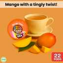 Crazy Cups Mango Twist Herbal Tea Pods, 22 Count | Caffeine Free, Kosher Certified, Fruity Tropical Chamomile Blend with Ginger & Hibiscus, K Cup Compatible, Vegan, Gluten Free Herbal Tea