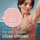 Gillette Venus ComfortGlide White Tea Women's Razor, Handle + 4 Blade Refills